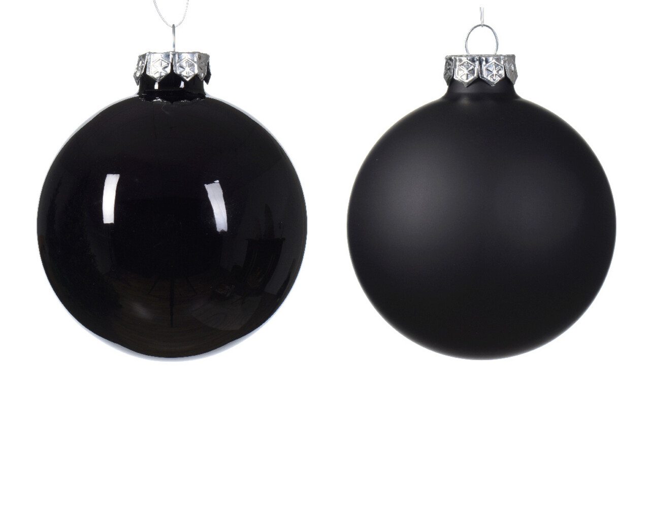 Cutie cu 12 globuri asortate Baubles, Decoris, Ø8 cm, sticla, negru - imagine 3